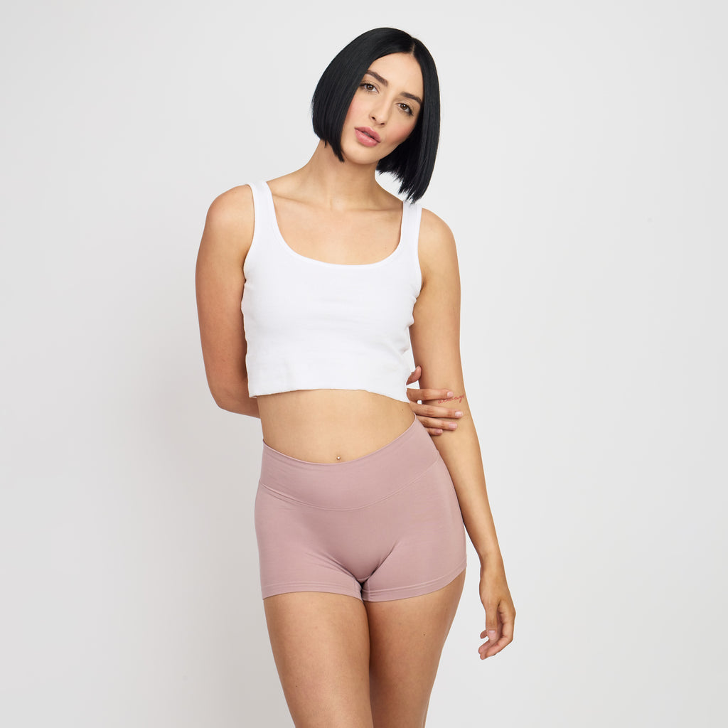 full coverage mid rise boyshort that provides modesty under skirts and dresses without extra layering